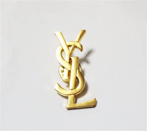 gold ysl pin|YSL pins for sale.